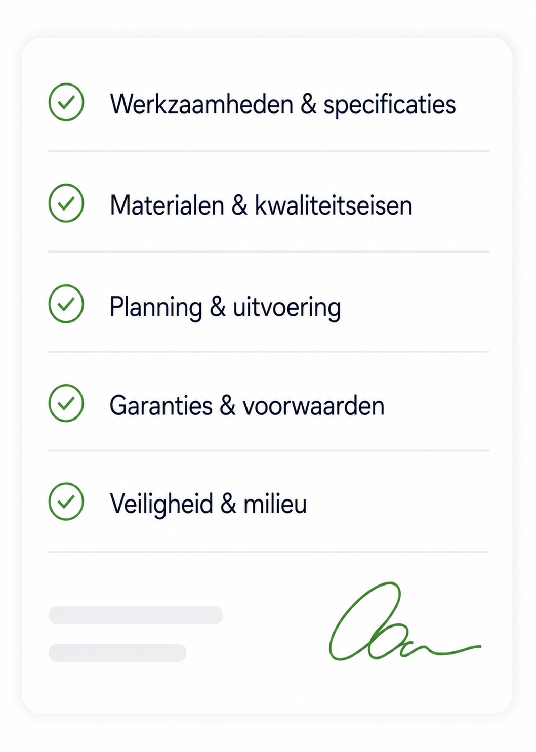 Voorbeeld visual voor stap 2: Uniform programma van eisen